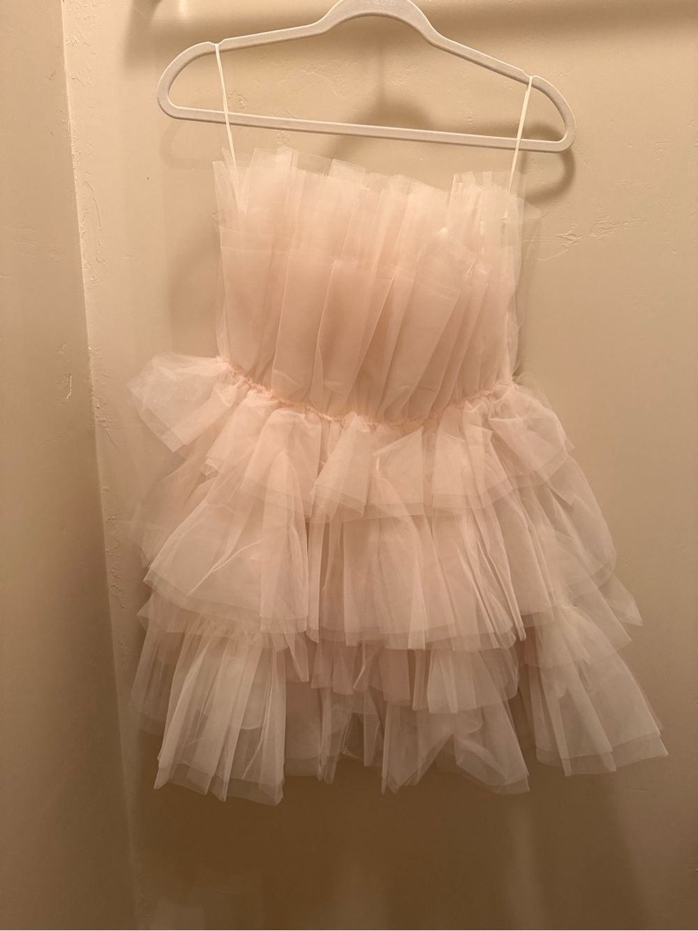 Altar'd State Pale Pink Layered Tulle Party Dress